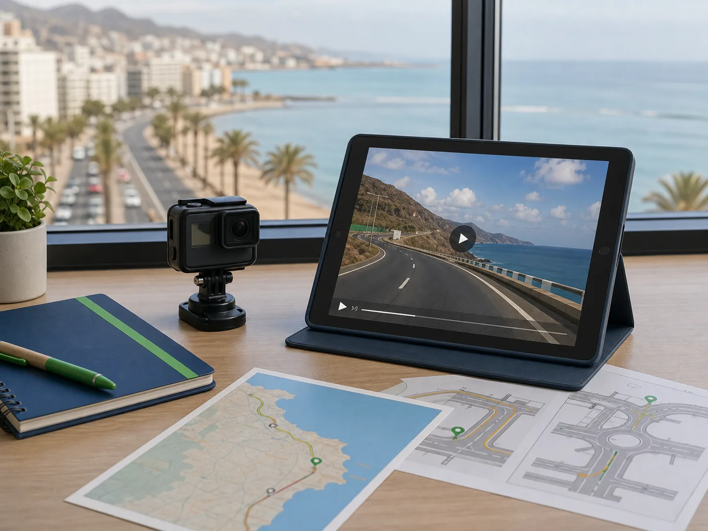 Preparación de vídeos de rutas reales de examen en Las Palmas
